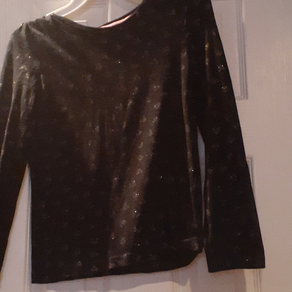 Black long sleeve kids girls shirt